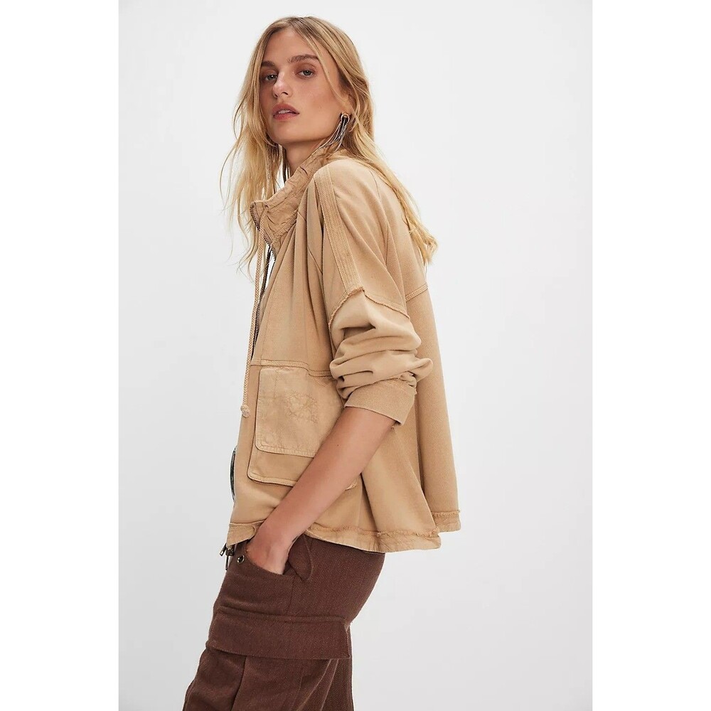 Free People We The Free Dune Buggy Cardigan Jacket Top Cotton Terry M New 284208